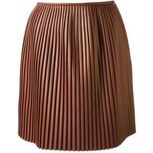 MSGM brown pleater pleated skirt